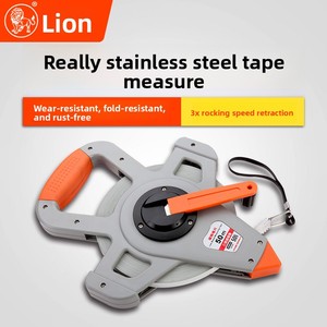 Birinci sınıf doğruluk aslan 50m çelik mezura 100m yüksek hassasiyetli metre cetvel 30m büyük plastik çelik ölçme aracı - Product Image 2
