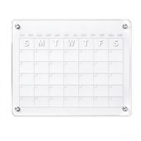 Tableau de planification mensuel et hebdomadaire magnétique en acrylique personnalisé, effaçable à sec, réutilisable, tableau blanc pour réfrigérateur pour la gestion du calendrier