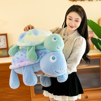 Tortue chaude coquille oreiller de couchage jouets en peluche Halloween peluche océan Animal en peluche oreiller en peluche coloré vert tortue de mer
