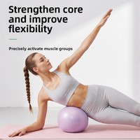 Ballon de yoga gonflable souple en PVC écologique 25 cm avec pompe pour exercices du plancher pelvien, roulement abdominal et libération de la pression abdominale