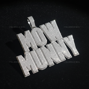 Elegante Collar con Colgante de Letra del Alfabeto MOW MUNNY, Plata de Ley 925, Chapado en Oro, con Moissanita, Regalo de Moda - Product Image 5