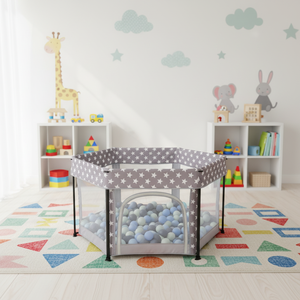 Clôture de jeu pour enfants, clôture pliable pour bébé, utilisable en intérieur et en extérieur, clôture de sécurité pratique pour bébés, aucun installation requise - Product Image 1