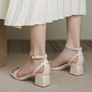 Zapatos de Tacón Alto para Mujer, Elegantes Sandalias de Tacón Grueso, Zapatos de Tacón con Correa Ajustable en el Tobillo, Zapatos Cómodos, Casuales y Elegantes - Product Image 2