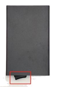 Porte-cartes automatique en cuir véritable pour homme, avec blocage RFID, étui pour cartes de crédit en aluminium - Product Image 2