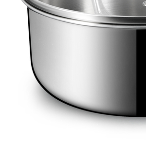 <span class=keywords><strong>Casserole</strong></span> en acier inoxydable écologique de 18 cm avec revêtement antiadhésif <span class=keywords><strong>sans</strong></span> <span class=keywords><strong>PFOA</strong></span>, couvercle en verre, compatible gaz et <span class=keywords><strong>induction</strong></span>, légère, pot de cuisson - Product Image 2