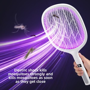Matamoscas Eléctrico Recargable Portátil de Gran Capacidad con Pantalla Digital de Nivel de Batería, Alto Voltaje, 2 en 1, para Interiores del Hogar - Product Image 3
