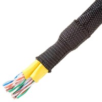 Manchon tressé thermorétractable en tissu PET, tube thermorétractable, manchons de protection, tissu polyester thermorétractable, manchon tissé