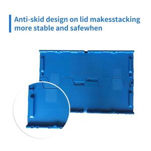 Wholesale Moving <b>Box</b> Stacking and Nesting Crates Manufactures <b>Plastic</b> Crate Handheld Attached Lid Container - Product Image 2