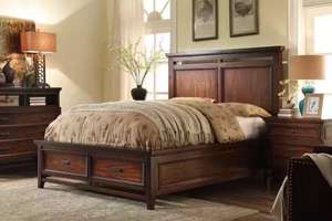 Precio barato cama de madera maciza cama de madera clásica con dos cajones de almacenamiento apartamento cama tamaño King <span class=keywords><strong>muebles</strong></span> de Hotel - Product Image 3