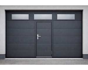 Porte <span class=keywords><strong>de</strong></span> <span class=keywords><strong>garage</strong></span> sectionnelle simple en acier moderne 2026 9x7 avec commande Wi-Fi et portillon piétonnier – Prix usine abordable - Product Image 3