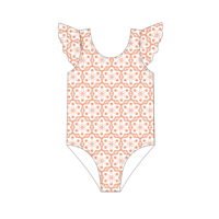 Maillot de bain une pièce personnalisé à motifs floraux pour filles, enfants, écologique, antibactérien, vêtements de plage