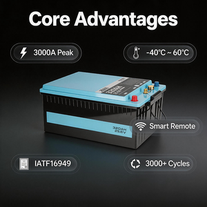 <b>24V</b> 200Ah Truck LiFePO4 Start-Stop <b>Battery</b>: IP67, Bluetooth, GPS, Heating, Emergency Start for Heavy Duty Trucks - Product Image 5