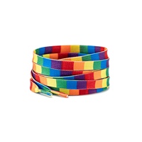 Meilleures ventes Lacets plats de 10 mm pour baskets, lacets drapeaux LGBTQ, lacets drapeaux de la fierté 100cm/120cm/150cm
