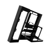 Boîtier d'ordinateur de bureau pour jeux PC en aluminium Fu Jun, format tour complète ATX, cadre ouvert, avec 3 ventilateurs