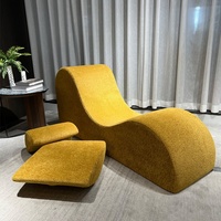 Canapé de salon moderne en forme de S compressé, fauteuil de yoga et de détente