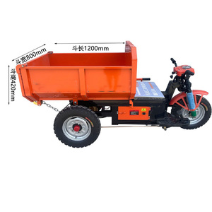 Mini Triciclo Eléctrico Azul de 1170 mm de Largo, Diseño Compacto para Transporte en Construcción - Product Image 3