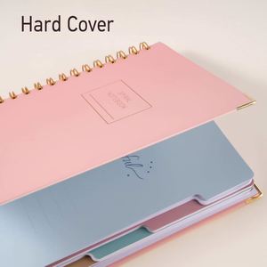 Hardcover Spiral B5 <b>Journal</b> Notebook for Women 240 Page Lined Pink with Tabs Dividers - Product Image 5