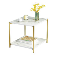 Ensemble de tables basses pliantes en marbre nordique, style moderne minimaliste, luxe léger, meubles pour la maison, petits salons, structure en métal