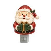 Veilleuse LED Père Noël Joyeux Noël, éclairage décoratif à brancher, décoration de maison pour les fêtes, lumière douce et chaude, idée cadeau, lampe de table