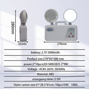 Tuoming Ip65 Batterie rechargeable étanche Double phare Double tête LED Phare d'urgence Twinspot Double projecteur - Product Image 2