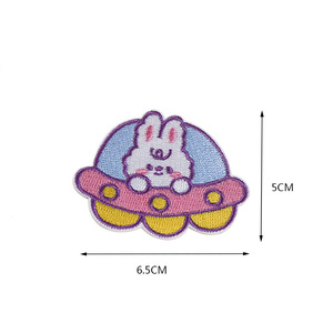 Giá bán buôn đáng yêu sắt trên tự dính ủng hộ thêu phim hoạt hình thỏ các bản vá lỗi cho quần áo túi hat - Product Image 6