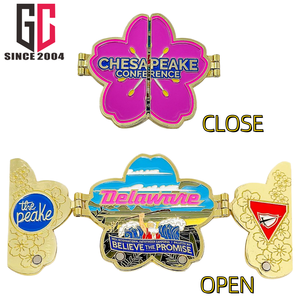 15年間工場でカスタムメイド、約束を果たす2024年チェサピーク会議キャンポリー金属製エナメルピン、開閉式ピン - Product Image 2