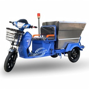 Triciclo Eléctrico Sanitario de Acero Inoxidable de 48V 500L y 1000W con Carrocería Cerrada para Limpieza de Residuos y Carga Comunitaria - Product Image 6
