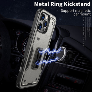 Coque de protection intégrale antichute en alliage d'aluminium avec support magnétique pour voiture pour iPhone 17 16 15 14 13 Pro Max - Product Image 3
