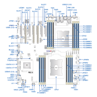 Carte mère de serveur E-ATX MBD-X11DPH-I/T avec double socket LGA-3647 (SocketP) Intel C621 (C622), prise en charge DDR4