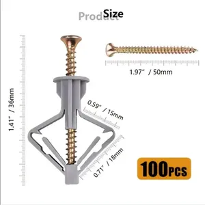 100 шт., анкерный комплект для гипсокартона - Product Image 3