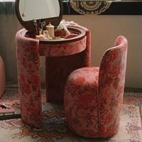Table de maquillage en bois de style minimaliste italien, luxe léger, gain de place pour chambre à coucher, rangement rétro haut de gamme