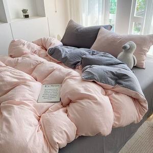 Bộ chăn ga gối đệm 100% cotton cao cấp gồm 4 món kèm ga trải giường - Bộ chăn ga gối đệm 3 món nhẹ nhàng và tươi mát dành cho ký túc xá - Product Image 2