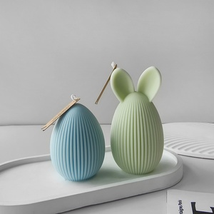 แม่พิมพ์เทียนเรซิ่นรูปไข่อีสเตอร์ กระต่ายซิลิโคน แม่พิมพ์รูปเด็ก สำหรับตกแต่งบ้าน แม่พิมพ์เทียนหอม - Product Image 5