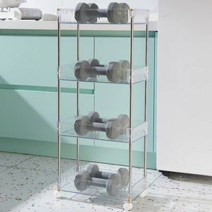 2/3/4 Tier lưu trữ giỏ hàng phòng tắm linh tinh lưu trữ giá tổ chức với bánh xe cho nhà bếp cán giỏ hàng - Product Image 5