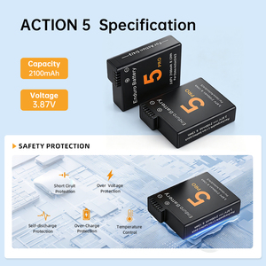 Digital <strong>Battery</strong> DJI Action 5 Pro Lithium <strong>Rechargeable</strong> <strong>Battery</strong> for Osmo Action 5 4 3 Camera - Product Image 2