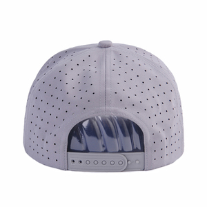 Maßgefertigte Luxus-Qualität Lasergeschnittene Lochgebohrte Wasserdichte 5-Panel Herren Mode PVC Gummi Logo Mesh Trucker Baseballkappe - Product Image 3