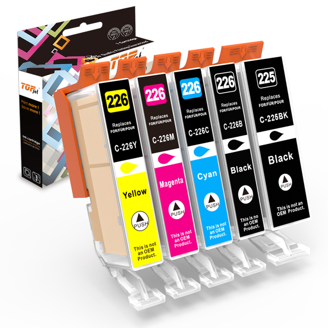 Topjet PGI225 CLI226 PGI 225 CLI 226 Compatible Color Ink Cartridge Cartucho De Tinta for Canon PIXMA MG6120 Inkjet Printer