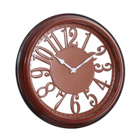 Offre Spéciale 13 pouces moderne en plastique Quartz horloge murale innovante mode Style numéro plante Motif pour salon visage unique