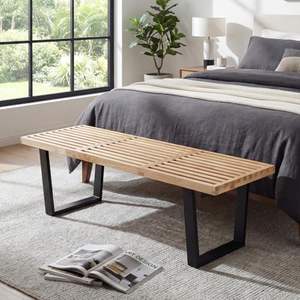 <span class=keywords><strong>Banc</strong></span> en bois massif naturel, <span class=keywords><strong>banc</strong></span> moderne pour le bout du <span class=keywords><strong>lit</strong></span>, <span class=keywords><strong>banc</strong></span> ottoman long pour l'entrée - Product Image 1