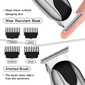Tùy chỉnh mới S6 điện người đàn ông tóc tông đơ hói đầu cạo râu khắc hình dạng hiện vật công cụ làm đẹp thép không gỉ nhựa cùn - Product Image 3