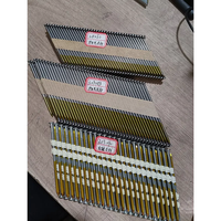 Agrafes de charpente industrielles en fil d'acier, à tête coupée, 30 et 34 degrés, pour agrafeuse à bande de papier, avec revêtement diamanté, pour portes en bois