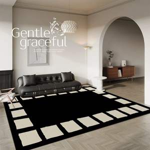 Tapis rectangulaire à imprimé animal, doux et élégant, en polyester, résistant aux taches, pour la décoration de salon et de la maison - Product Image 2