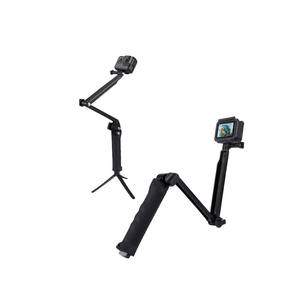 Polyvalent pliable réglable à trois voies <span class=keywords><strong>Selfie</strong></span> Stick Mount Tripod Arm Extension Pole Action Camera Outdoor Travel Sport - Product Image 3