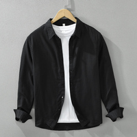 Fabrik preis Großhandel Leinen hemd Herren New Fashion Casual Atmungsaktive Baumwolle Langarm hemden