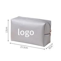 Trousse de Maquillage Minimaliste en PU avec Logo Personnalisé, Imperméable, Portable, Sac Cosmétique de Voyage, Cadeau Promotionnel, Pochette de Toilette