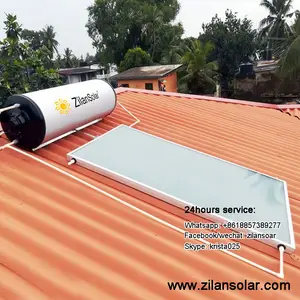 Flat plate solar panel water heaters drinking water heating system