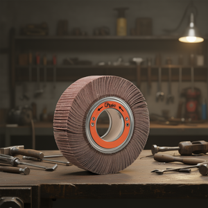 Disque abrasif à lamelles en corindon 165x50x54 mm avec trou pour le meulage - Product Image 3