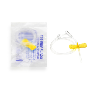 ชุดเข็มเจาะเส้นเลือดแบบผีเสื้อแบบใช้แล้วทิ้งสำหรับสุนัข ขนาด 18G-27G สำหรับใช้ในสัตวแพทย์ พร้อมอุปกรณ์เสริมสำหรับการเจาะเส้นเลือดบนหนังศีรษะ - Product Image 1