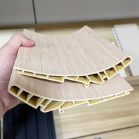Moulures décoratives pour espaces commerciaux, grandes courbes, lignes squelettiques tendance, panneaux muraux en fibre de bambou H150, lignes de modelage grand format