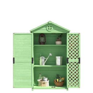 Abri à outils en bois de couleur personnalisée écologique durable et imperméable à l'eau Rangement de jardin - Product Image 6